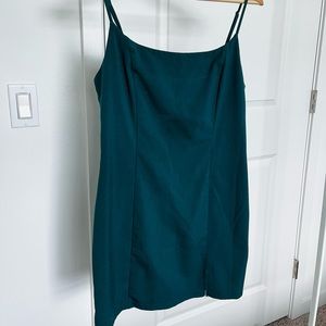 Dark green cute short dress